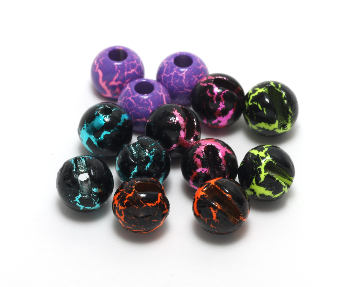 Crackle Slotted Tungsten Beads Fly Tying Beads