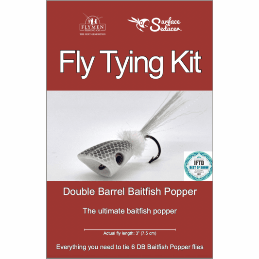 Double Barrel Baitfish Popper Fly Tying Kit Flymen Fly Tying Kits