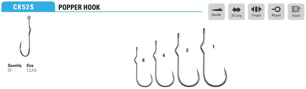 thumbnail image 2 of Mustad & Son #6 Popper Fly Tying Hooks - Right Angle Double Kink Straight (100 Count) 2 of 5