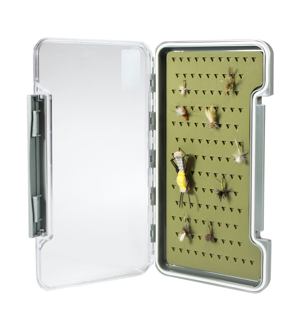 Aventik Slim Clear Fly Box With Silicone Insert – Smart Pocket Tackle Holder