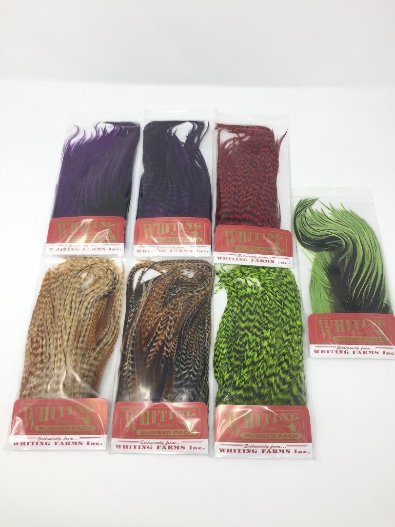 Whiting Bugger Packs Fly Tying Feathers Hackles Supplies Materials