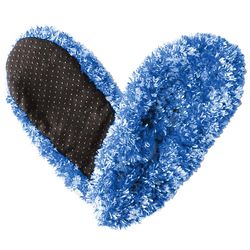 Adult Fuzzy Footies Blue, Teal & Light Blue Slippers