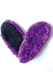 Adult Fuzzy Footies Purple Slippers