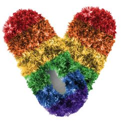 Adult Fuzzy Footies Rainbow Slippers