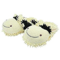 Aroma Home Plush Fuzzy Feet Adult Cow Slippers