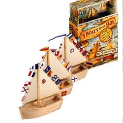 Authentic Models for Kids Three Boats in a Box Kit