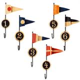 Authentic Models Numbered Signal Flag Wall Hooks