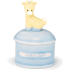 Baby Gund Tender Beginnings Blue Cute Curl Ceramic Trinket Box