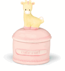 Baby Gund Tender Beginnings Pink Cute Curl Ceramic Trinket Box