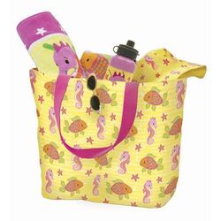 Beach Tote - Seahorse and Fish Design