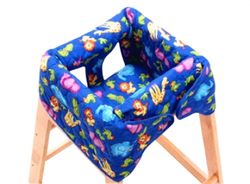 Bebe Ease Clean Diner Blue Zoo High Chair Cover