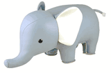 Blue Elephant Faux Leather Bookend