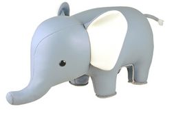 Blue Elephant Faux Leather Bookend