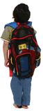 Blue with Red Trim Bazoongi Kids Mesh Backpack