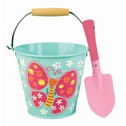 Butterfly Metal Bucket & Trowel