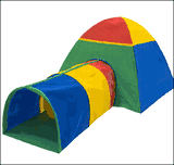Combo Cabana with Multi Color Tunnel Bazoongi Kids Structure