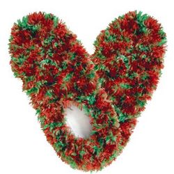 Fuzzy Footies Kids Red & Green Slippers