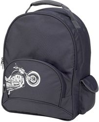 Gray Biker Kids Backpack by Four Peas