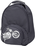 Gray Biker Toddler Backpack by Four Peas