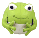 Green Frog Faux Leather Bookend