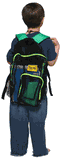 Green with Lime Trim Bazoongi Kids Mesh Backpack
