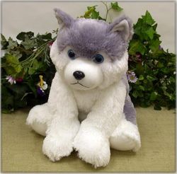 Husky Dog 15" Sitting Plush Animal