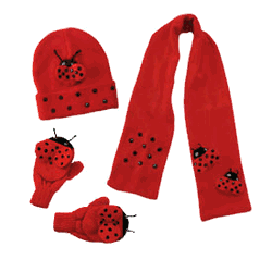Kidorable Ladybug Kids Knit Hat or Gloves