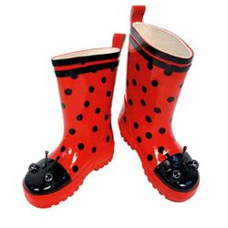 Kidorable Ladybug Kids Rain Boots