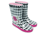 Kidorable Madonna's The English Roses Houndstooth Kids Rain Boots