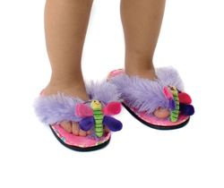 Kids Bestever Dragonfly Frou Frou Flip Flop Slippers