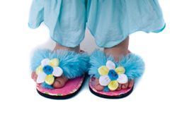 Kids Bestever Flower Frou Frou Flip Flop Slippers