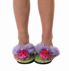 Kids Bestever Ladybug Frou Frou Flip Flop Slippers