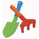 Kids Short Handle Garden Tool Set  -  Blue & Red