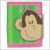 Kids Stephen Joseph Pink Monkey Wallet
