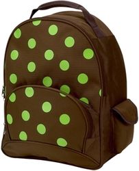 Lime Polka Dot Kids Backpack by Four Peas