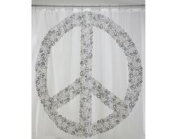 Living Goods Peace Shower Curtain by ORE
