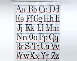 Living Goods Vintage Alphabet Shower Curtain by ORE