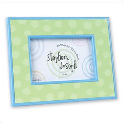 Magnetic 4x6 Photo Frame - Green/Blue with Lg. Dots by Stephen Joseph