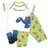 Mud Pie Baby Animal Crackers Dino Playset with Socks 0-6 Months