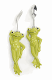 Mud Pie Baby Animal Crackers Frog Stainless Spoon & Fork Set