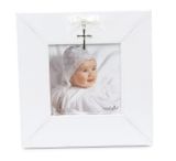 Mud Pie Baby Classic Keepsakes White Cross Charm Frame  