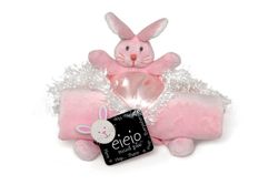Mud Pie Baby EiEiO Bunny Security Blanket And Rattle