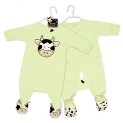 Mud Pie Baby EiEiO Cow Footed Sleeper