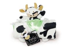 Mud Pie Baby EiEiO Cow Security Blanket And Rattle