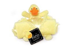 Mud Pie Baby EiEiO Duck Blanket with Rattle