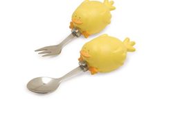 Mud Pie Baby EiEiO Duck Spoon & Fork Set