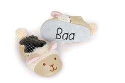 Mud Pie Baby EiEiO Plush Lamb Slippers