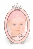 Mud Pie Baby If the Tiara Fits Jewel Crown Pink Oval Frame  