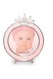 Mud Pie Baby If the Tiara Fits Jewel Crown Pink Round Frame  