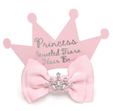 Mud Pie Baby If the Tiara Fits Pink Hairbow W/Jewel Crown  